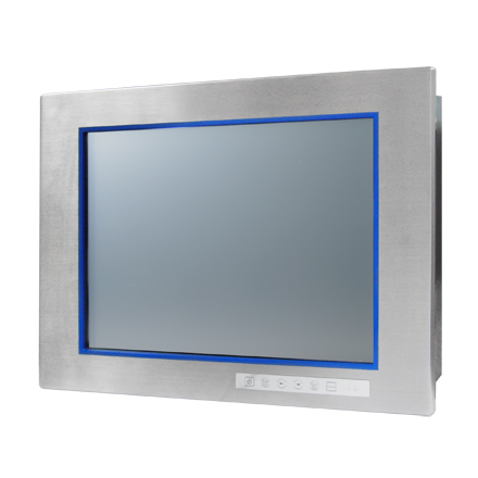 15&quot; Stainless Steel XGA Industrial Monitor with Resistive Touchscreen